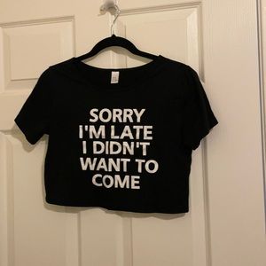 Black short sleeve top